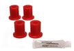 Energy Suspension 2.2106R Shackle Bushing Set; Red; Performance Polyurethane; - Truck Part Superstore