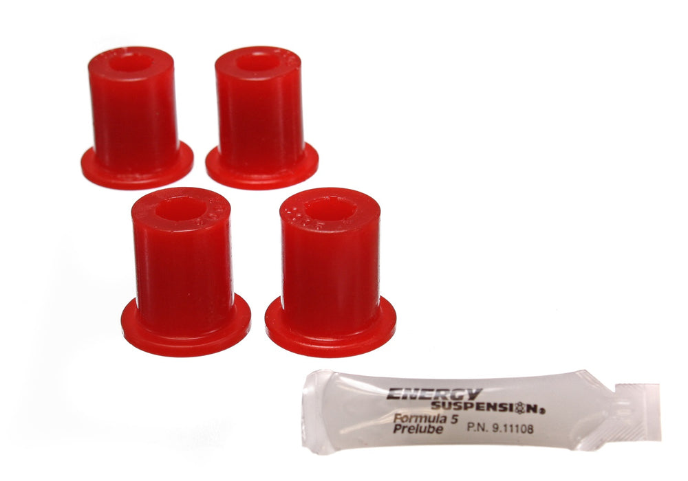 Energy Suspension 2.2106R Shackle Bushing Set; Red; Performance Polyurethane; - Truck Part Superstore