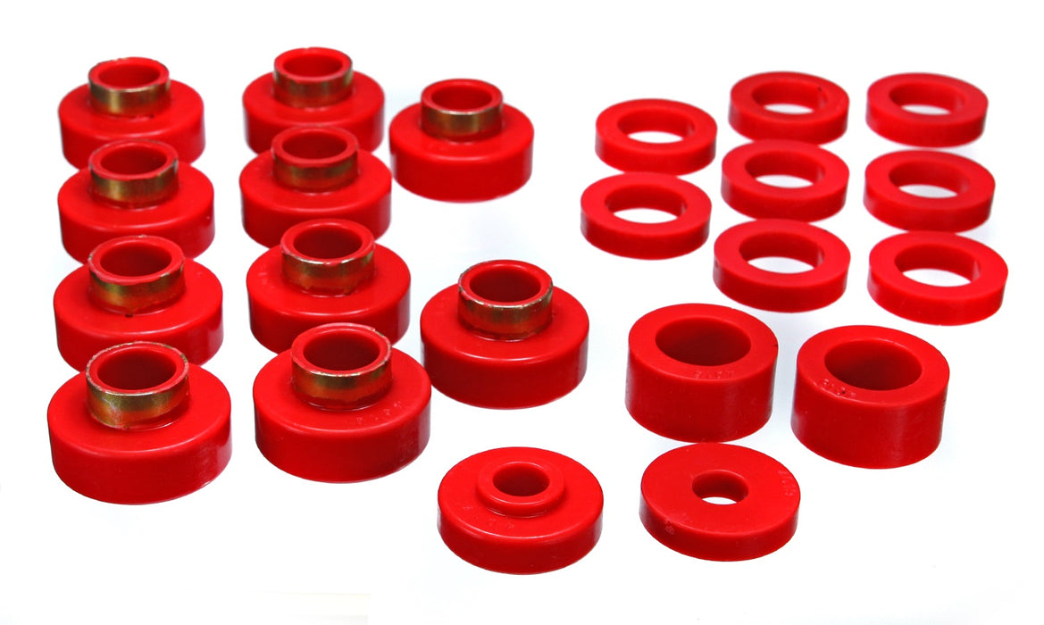 Energy Suspension 2.4102R Body Cab Mount Set; Red; Performance Polyurethane; - Truck Part Superstore