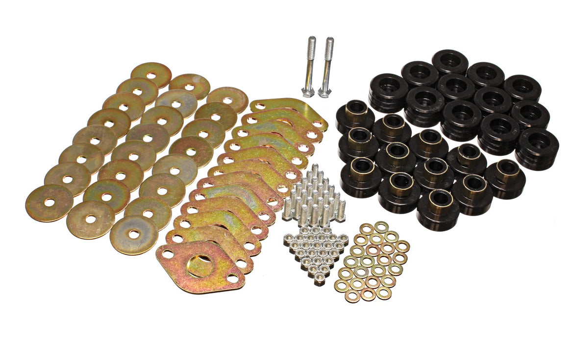 Energy Suspension 2.4109G Body Mount Set; Black; Includes Hardware; - Truck Part Superstore