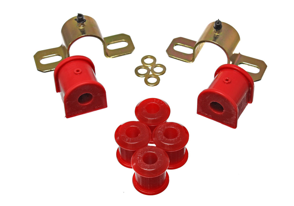 Energy Suspension 2.5111R Sway Bar Bushing Set; Red; Rear; Bar Dia. 16mm; Performance Polyurethane; - Truck Part Superstore