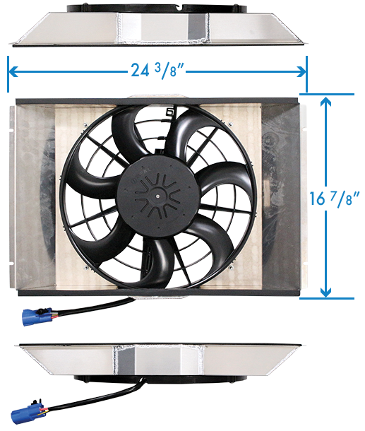 Northern Radiator Z40140 Single 16 Inch Brushless Fan/Shroud Combo - Truck Part Superstore