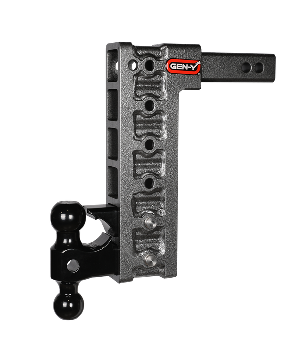 GEN-Y Hitch GH-526 MEGA-DUTY 2" Shank 12.5" Drop 2K TW 16K Hitch Dual-Ball Pintle Lock - Truck Part Superstore
