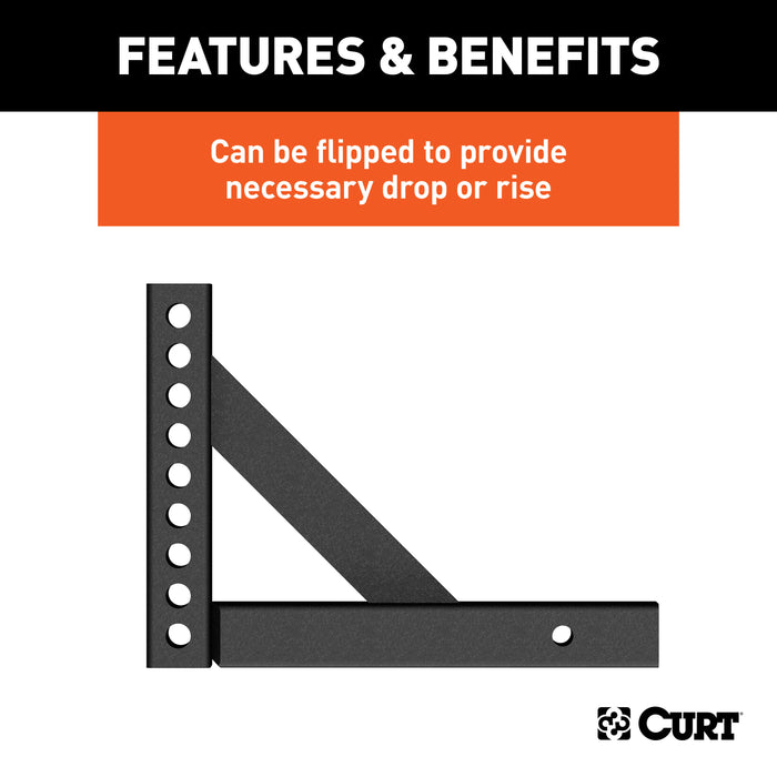 CURT 17121 Weight Distribution Shank (2in. Shank; 6in. Drop; 10-1/4in. Rise) - Truck Part Superstore