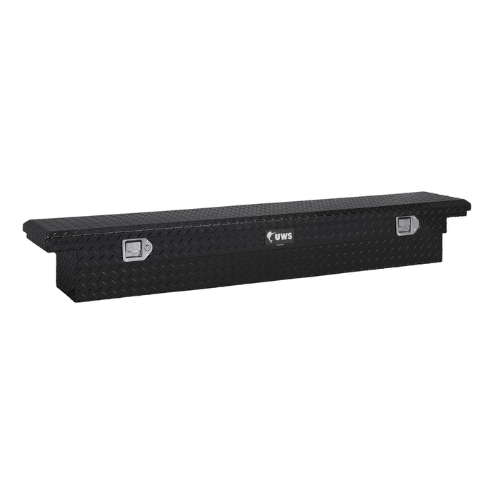 UWS EC10552 Gloss Black Aluminum 69in. Slim-Line Truck Tool Box; Low Profile (Heavy Packagin - Truck Part Superstore