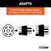 CURT 57004 LED Electrical Adapter (7-Way RV Blade Vehicle to 4 or 5-Way Flat Trailer) - Truck Part Superstore