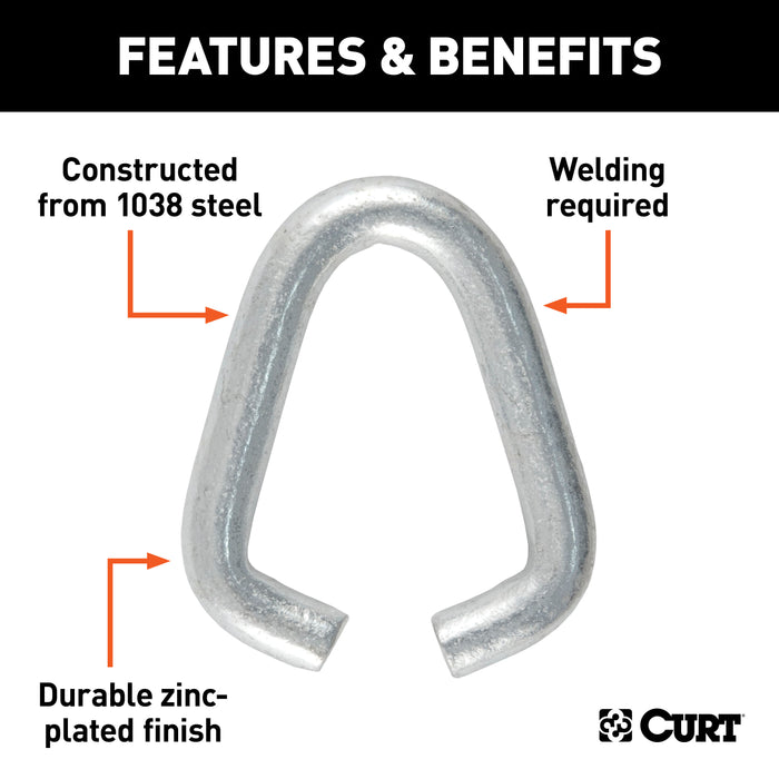 CURT 82944 CURT 82944 7/16-Inch Zinc-Plated Steel Joining Link - Truck Part Superstore