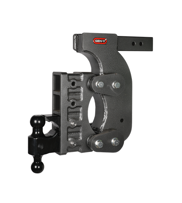GEN-Y Hitch GH-1524 BOSS TORSION-FLEX 2.5" Rec 15" Drop 2.4K TW 21K Hitch Dual-Ball Pintle Lock Stab - Truck Part Superstore