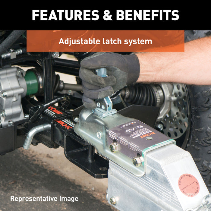 CURT 25128 1-7/8in. Straight-Tongue Coupler with Posi-Lock (2in. Channel; 2;000 lbs; Zinc) - Truck Part Superstore