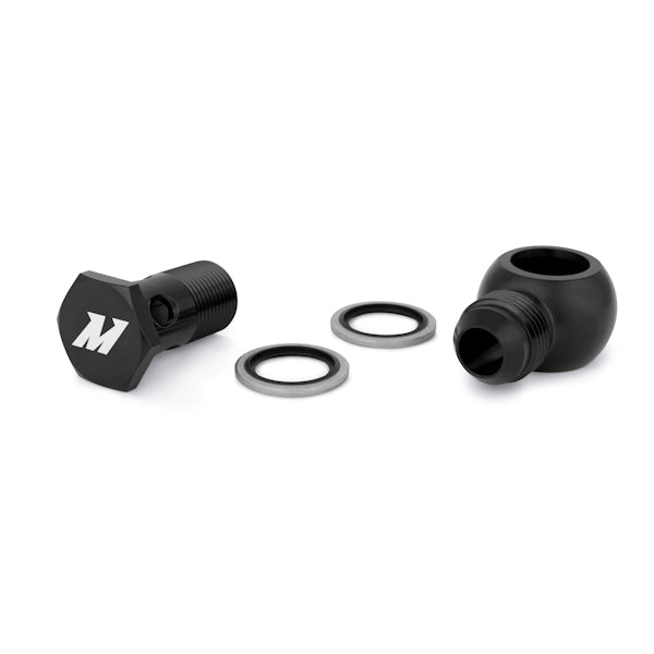 Mishimoto MMBB-10ANBK Banjo Fitting w/Bolt M20 x -10AN, Black - Truck Part Superstore