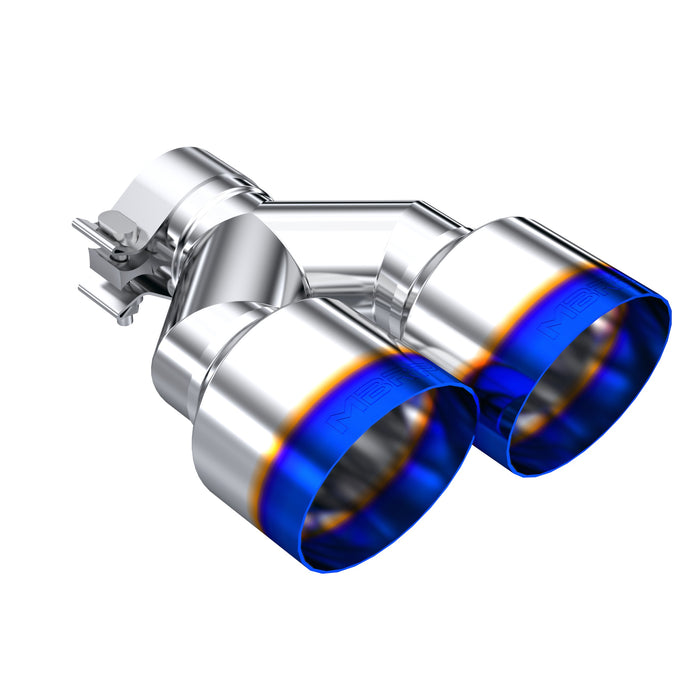 MBRP Exhaust T5178BE 2.5" Inlet Exhaust Tip. T304 Stainless Steel, Burnt End. - Truck Part Superstore