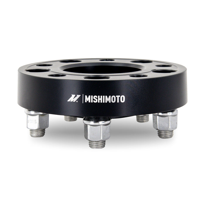 Mishimoto MMWS-001-250BK Wheel Spacers, 5X114.3, 70.5mm Center Bore, M14 X 1.5, 1.00-in Thick, Black - Truck Part Superstore