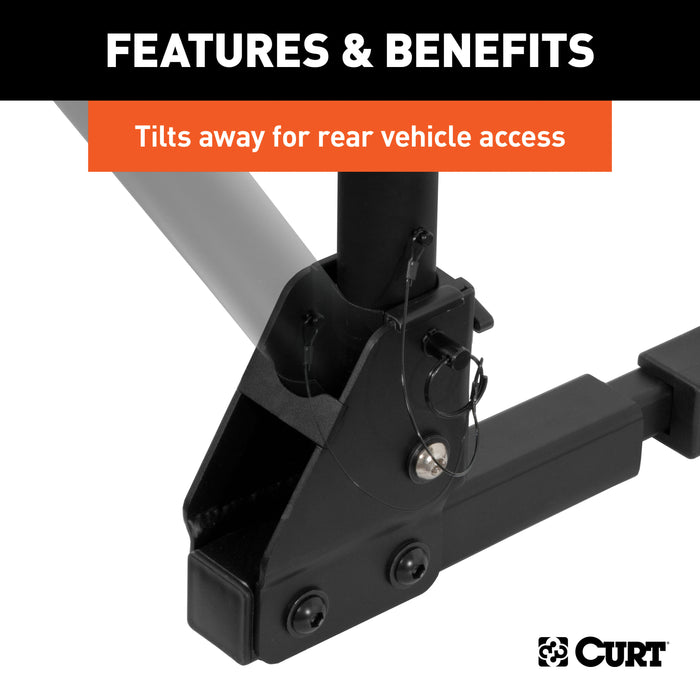 CURT 18029 Hitch-Mounted Bike Rack (2 Bikes; 1-1/4in. or 2in. Shank) - Truck Part Superstore