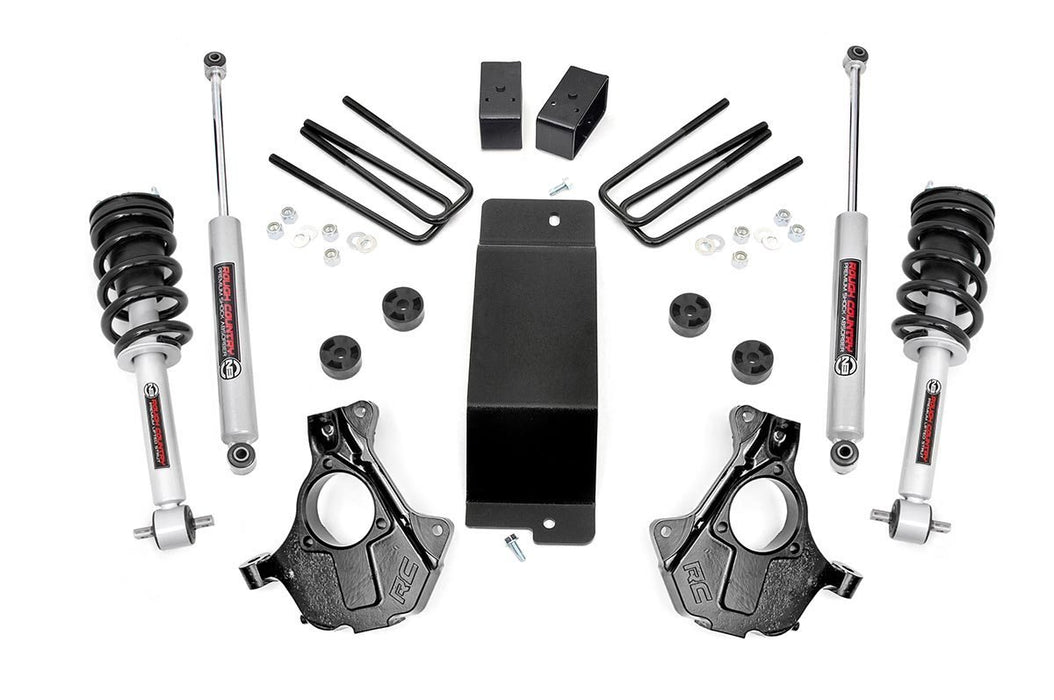 Rough Country 11932 3.5 Inch Suspension Lift Knuckle Kit w/Lifted Struts N3 Shocks 07-13 Silverado/Sierra 1500 Cast Steel Rough Country - Truck Part Superstore