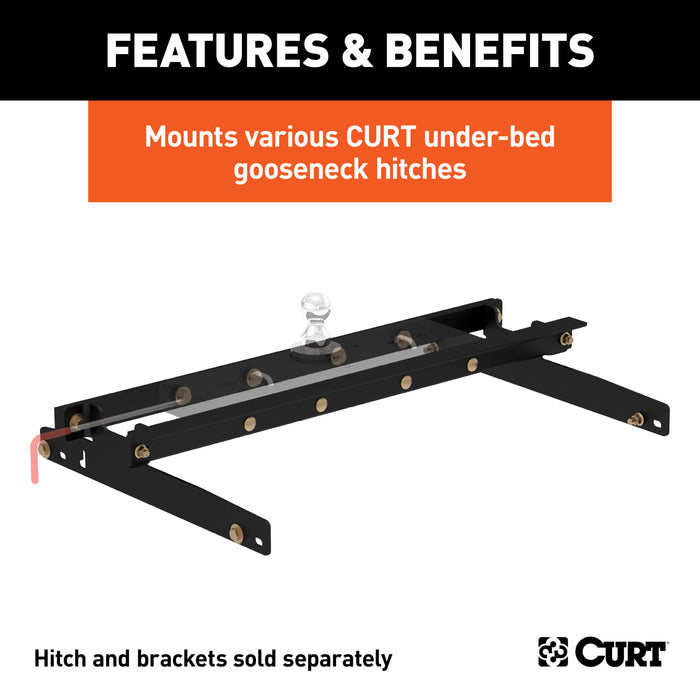 CURT 60635 Under-Bed Gooseneck Installation Brackets; Select Dodge Ram 1500; 2500; 3500 - Truck Part Superstore