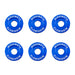 Mishimoto MMFW-SM-6BL Mishimoto M6 X 1.0 Fender Washer and Bolt Kit, 16.7mm OD, 6 pcs, Blue - Truck Part Superstore
