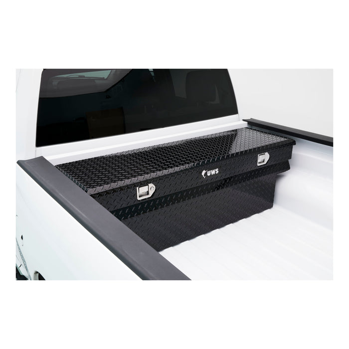 UWS TBC-60-N-BLK Gloss Black Aluminum 60in. Notched Utility Chest Box (LTL Shipping Only) - Truck Part Superstore