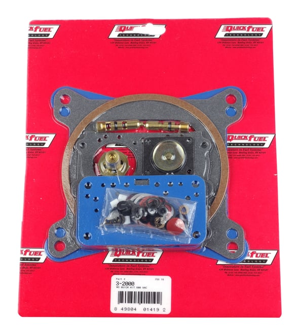 Quick Fuel Technology 3-2000QFT Carburetor Rebuild Kit; Non Stick For Use w/600 cfm. Vacuum Secondary; - Truck Part Superstore