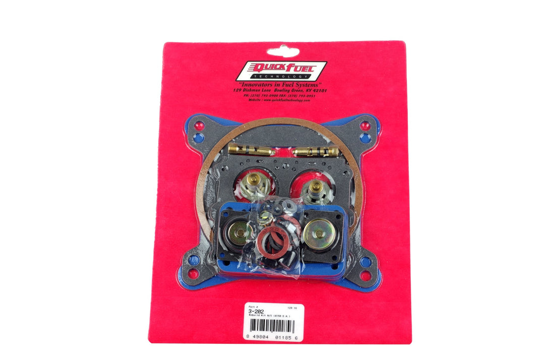 Quick Fuel Technology 3-202QFT Carburetor Rebuild Kit; Non Stick For Use w/4150 Double Pumper 390-850 cfm.; - Truck Part Superstore