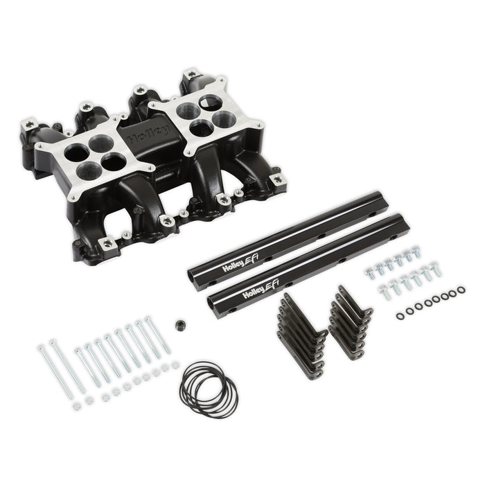 Holley 300-134BK LS Dual Quad Intake Manifold - Truck Part Superstore