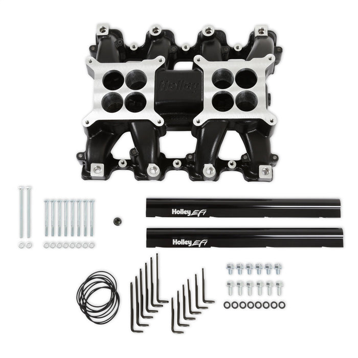 Holley 300-134BK LS Dual Quad Intake Manifold - Truck Part Superstore