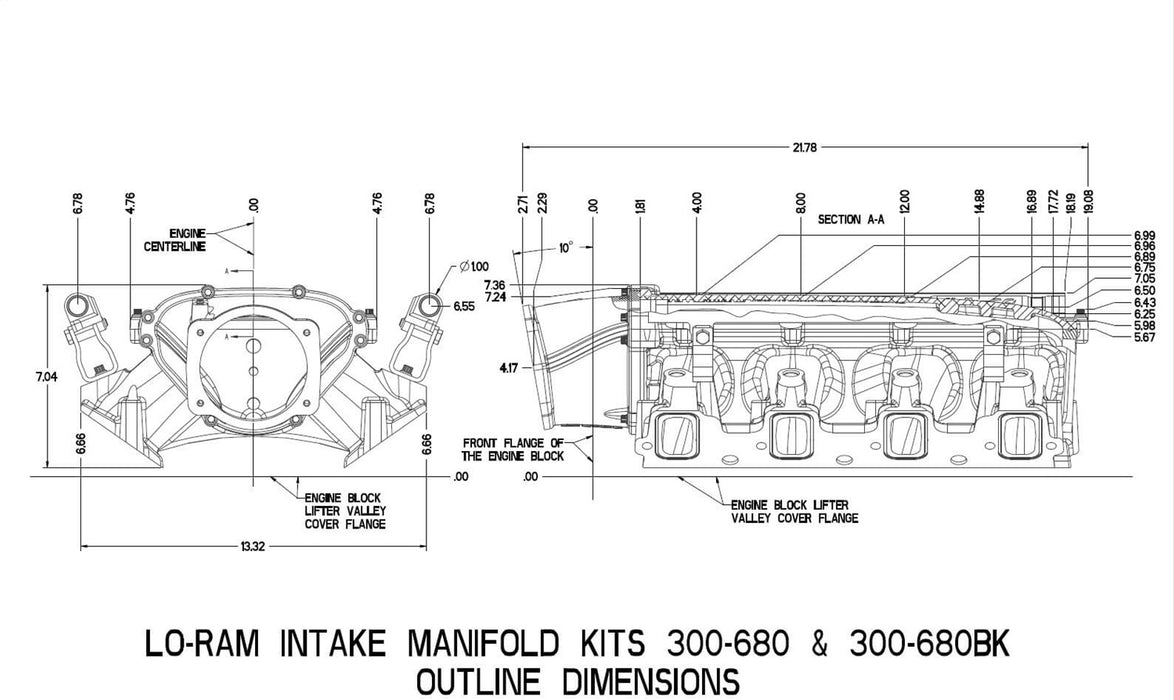 Holley EFI 300-672 Holley EFI Ultra Lo-Ram Intake Manifold Base - Truck Part Superstore