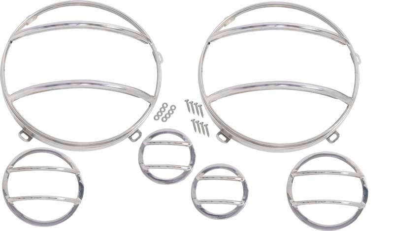 Kentrol 30013 Jeep JK Headlight and Marker Cover Set 6 Pieces 07-18 Wrangler JK Polished Silver Kentrol - Truck Part Superstore