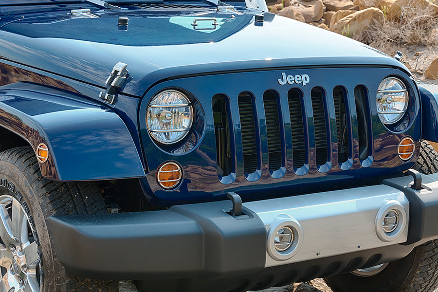 Kentrol 30013 Jeep JK Headlight and Marker Cover Set 6 Pieces 07-18 Wrangler JK Polished Silver Kentrol - Truck Part Superstore