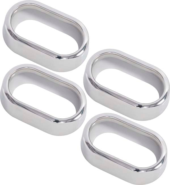 Kentrol 30015 Jeep JK Interior Door Handle Bezels 4 Pieces 07-10 Wrangler JK Polished Silver Kentrol - Truck Part Superstore