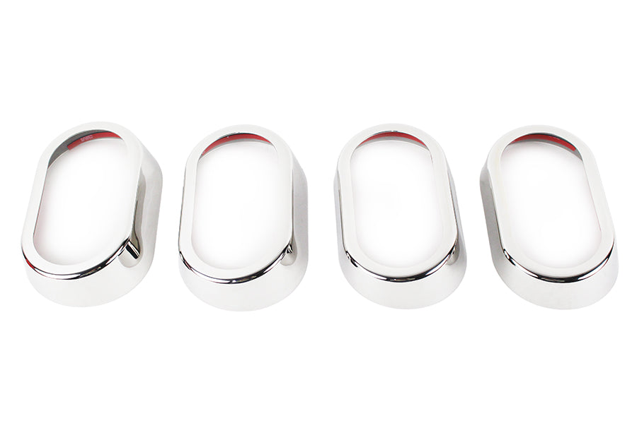 Kentrol 30015 Jeep JK Interior Door Handle Bezels 4 Pieces 07-10 Wrangler JK Polished Silver Kentrol - Truck Part Superstore