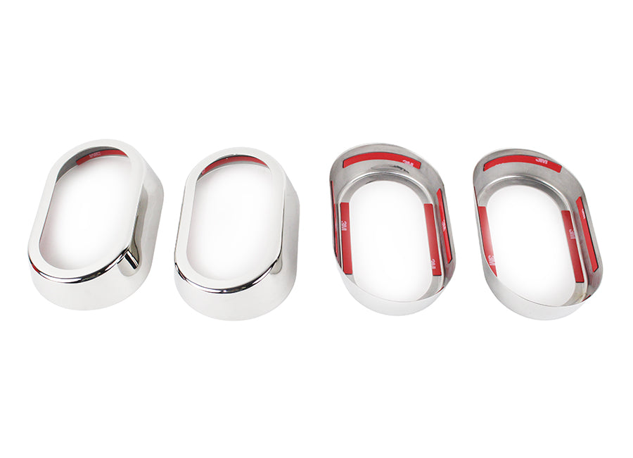 Kentrol 30015 Jeep JK Interior Door Handle Bezels 4 Pieces 07-10 Wrangler JK Polished Silver Kentrol - Truck Part Superstore
