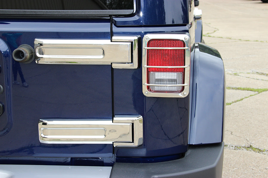 Kentrol 30017 Jeep JK Tailgate Hinge Overlays 4 Pieces 07-18 Wrangler JK Polished Silver Kentrol - Truck Part Superstore