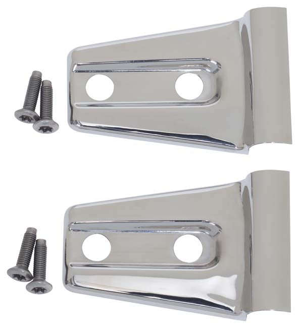 Kentrol 30019 Jeep JK Hood Hinge Overlays Pair 07-18 Wrangler JK Polished Silver Kentrol - Truck Part Superstore
