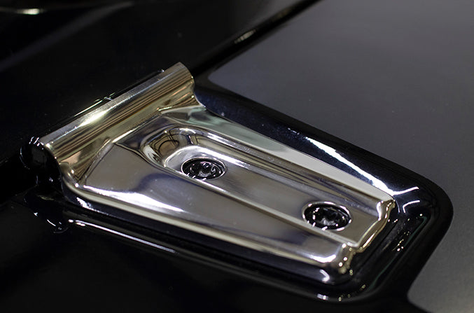 Kentrol 30019 Jeep JK Hood Hinge Overlays Pair 07-18 Wrangler JK Polished Silver Kentrol - Truck Part Superstore