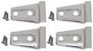 Kentrol 30020 Jeep JK Door Hinge Overlays 4 Pieces 2 Door 07-18 Wrangler JK Polished Silver Kentrol - Truck Part Superstore