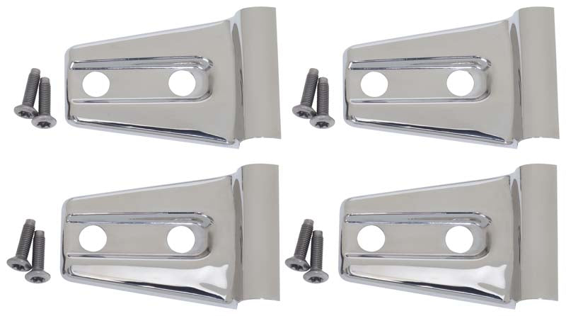 Kentrol 30020 Jeep JK Door Hinge Overlays 4 Pieces 2 Door 07-18 Wrangler JK Polished Silver Kentrol - Truck Part Superstore