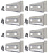 Kentrol 30021 Jeep JK Door Hinge Overlays 8 Pieces 4 Door 07-18 Wrangler JK Polished Silver Kentrol - Truck Part Superstore