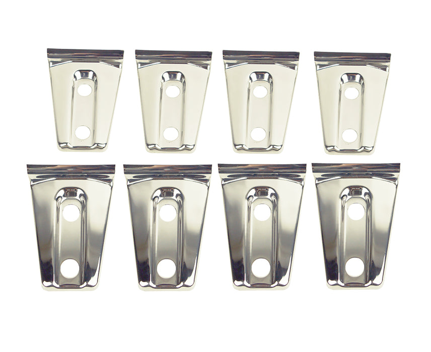 Kentrol 30021 Jeep JK Door Hinge Overlays 8 Pieces 4 Door 07-18 Wrangler JK Polished Silver Kentrol - Truck Part Superstore