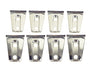 Kentrol 30021 Jeep JK Door Hinge Overlays 8 Pieces 4 Door 07-18 Wrangler JK Polished Silver Kentrol - Truck Part Superstore