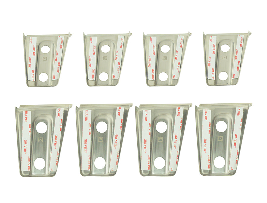 Kentrol 30021 Jeep JK Door Hinge Overlays 8 Pieces 4 Door 07-18 Wrangler JK Polished Silver Kentrol - Truck Part Superstore