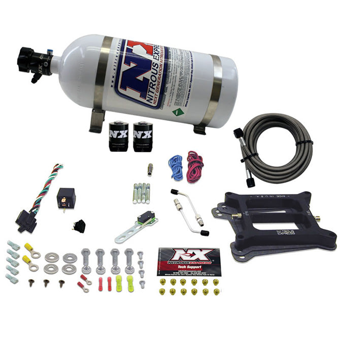 Nitrous Express 30040-10 4150 4-BBL/GASOLINE (50-100-150-200-250-300HP) WITH 10LB BOTTLE - Truck Part Superstore