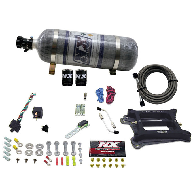 Nitrous Express 30040-12 4150 4-BBL/GASOLINE (50-100-150-200-250-300HP) WITH COMPOSITE BOTTLE - Truck Part Superstore