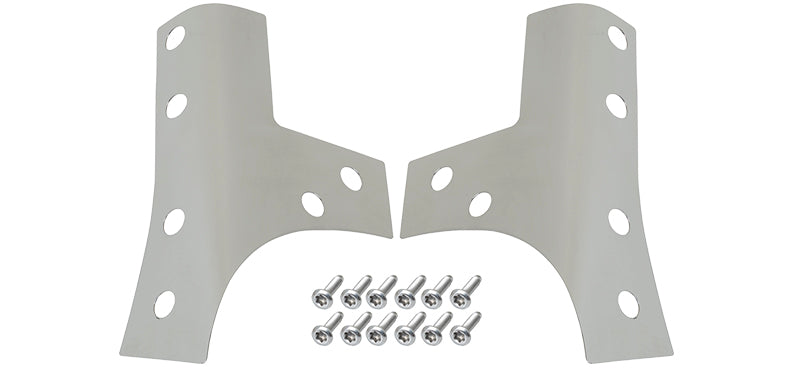 Kentrol 30074 Jeep JK Windshield Support Overlays Pair 07-18 Wrangler JK Polished Silver Kentrol - Truck Part Superstore