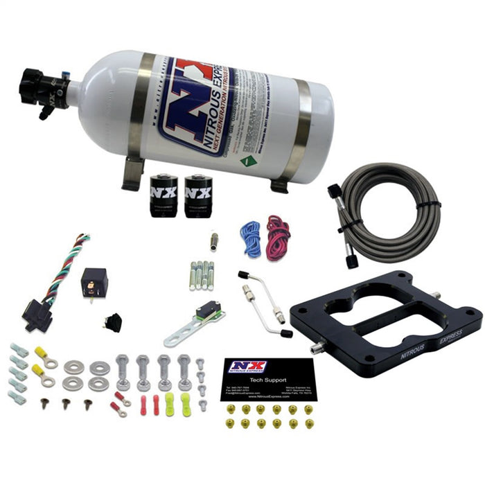 Nitrous Express 30080-10 Q-JET/HOLLEY SPREAD BORE (50-100-150-200-250-300HP) WITH 10LB BOTTLE - Truck Part Superstore