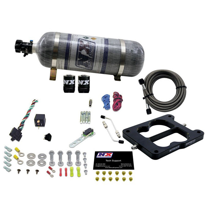 Nitrous Express 30080-12 Q-JET/HOLLEY SPREAD BORE (50-100-150-200-250-300HP) WITH COMPOSITE BOTTLE - Truck Part Superstore