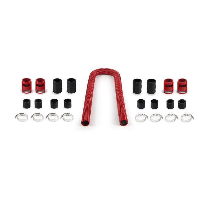 Mishimoto MMAH-U48RD Universal Flexible Stainless Steel Radiator Hose Kit, 48", Red - Truck Part Superstore