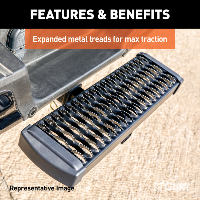 CURT 32002 CURT 32002 Grip Step 26-Inch Hitch Step for 2-Inch Receiver; 6-Inch Drop - Truck Part Superstore