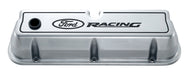 Ford Racing 302-001 Engine Valve Covers Tall Style Die Cast Polished with Ford Logo For SB Ford Recessed Black Ford Racing Logo Ford Racing - Truck Part Superstore