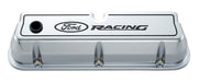 Ford Racing 302-002 Engine Valve Covers Tall Style Die Cast Chrome with Ford Logo For SB Ford Recessed Black Ford Racing Logo Ford Racing - Truck Part Superstore