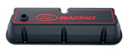 Ford Racing 302-003 Engine Valve Covers Tall Style Die Cast Black with Ford Logo For SB Ford Recessed Red Ford Racing Logo Ford Racing - Truck Part Superstore